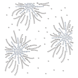 Bling Sequin Fireworks Heat Transfer